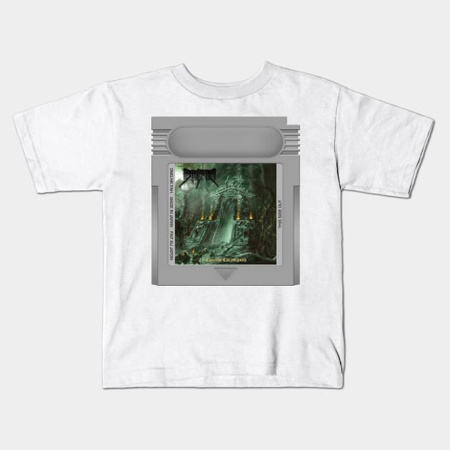 Towards the Megalith Game Cartridge Kids T-Shirt by PopCarts